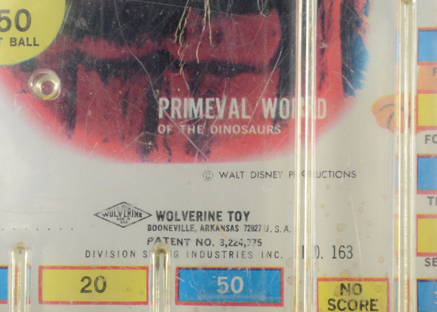Circa 1960s Wolverine "Disneyland" Pinball Game