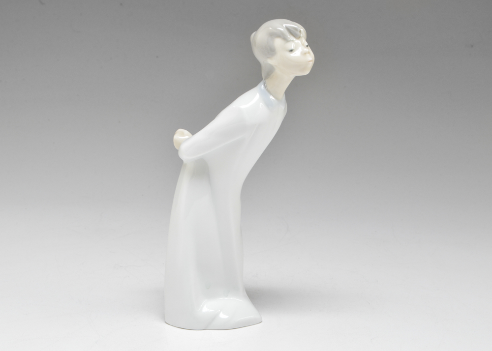 Vintage NAO Lladro "Boy Blowing" a Kiss