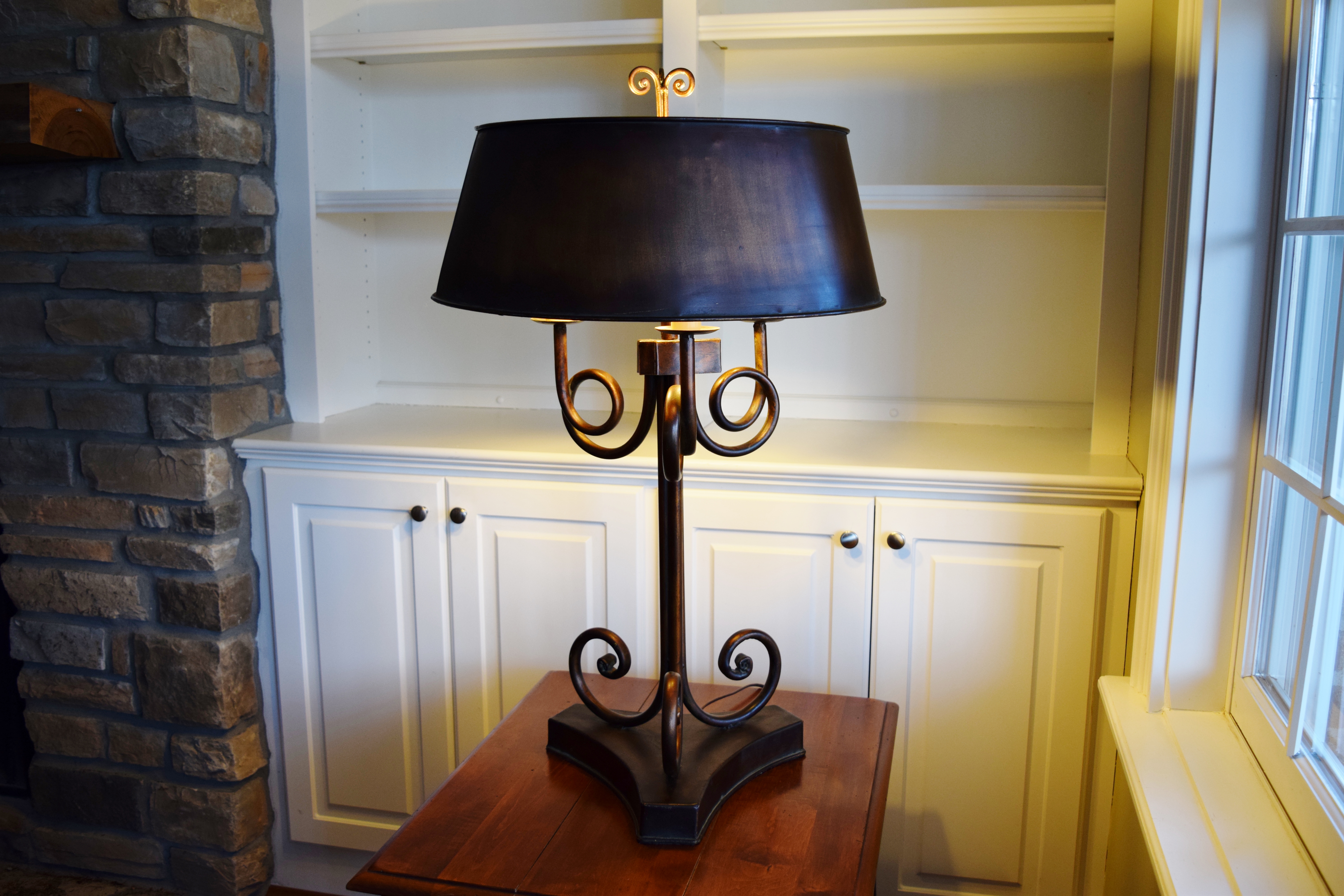 Designer Table Lamp with Tin Shade