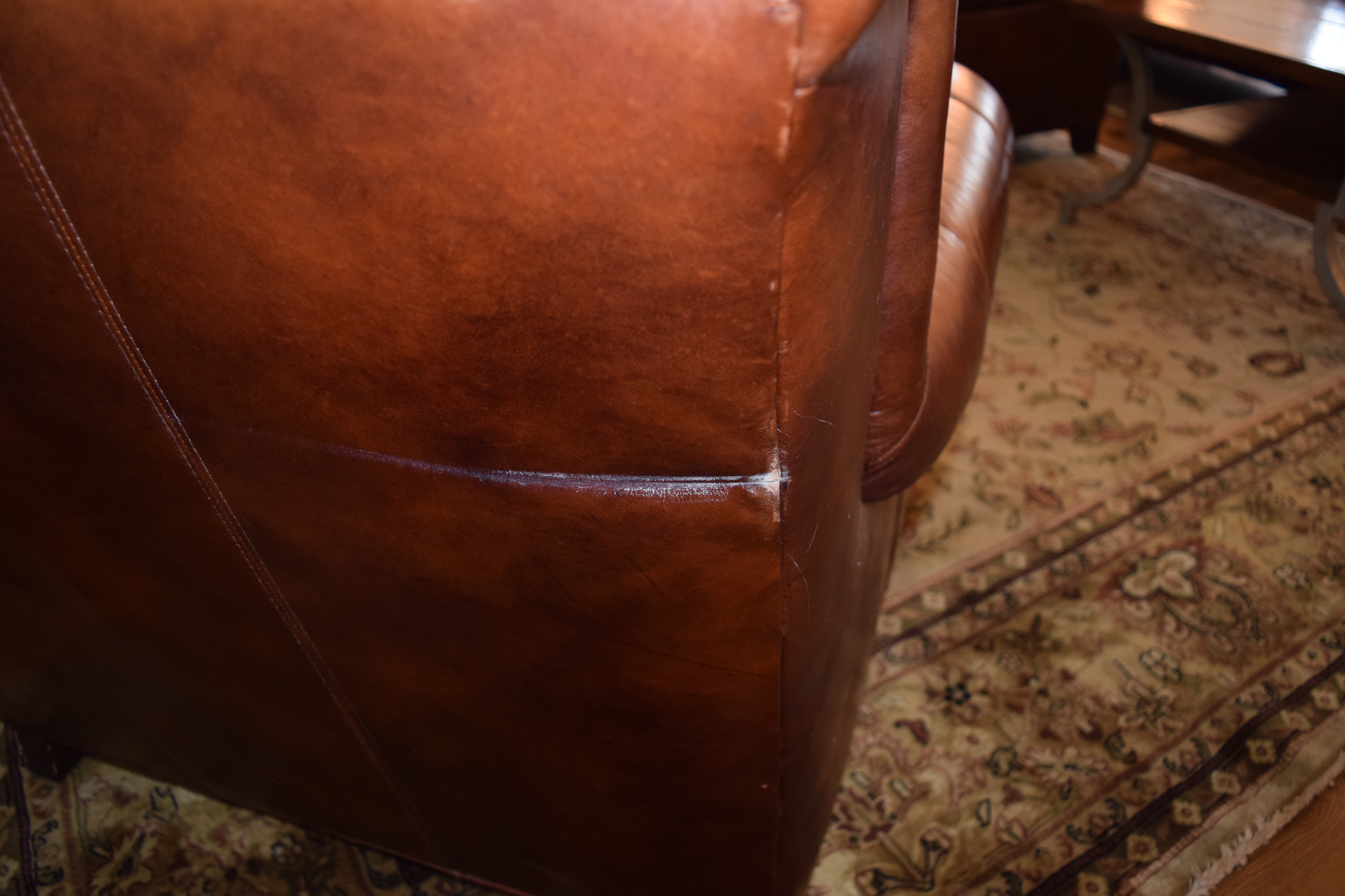 Henredon Leather Club Chair #1
