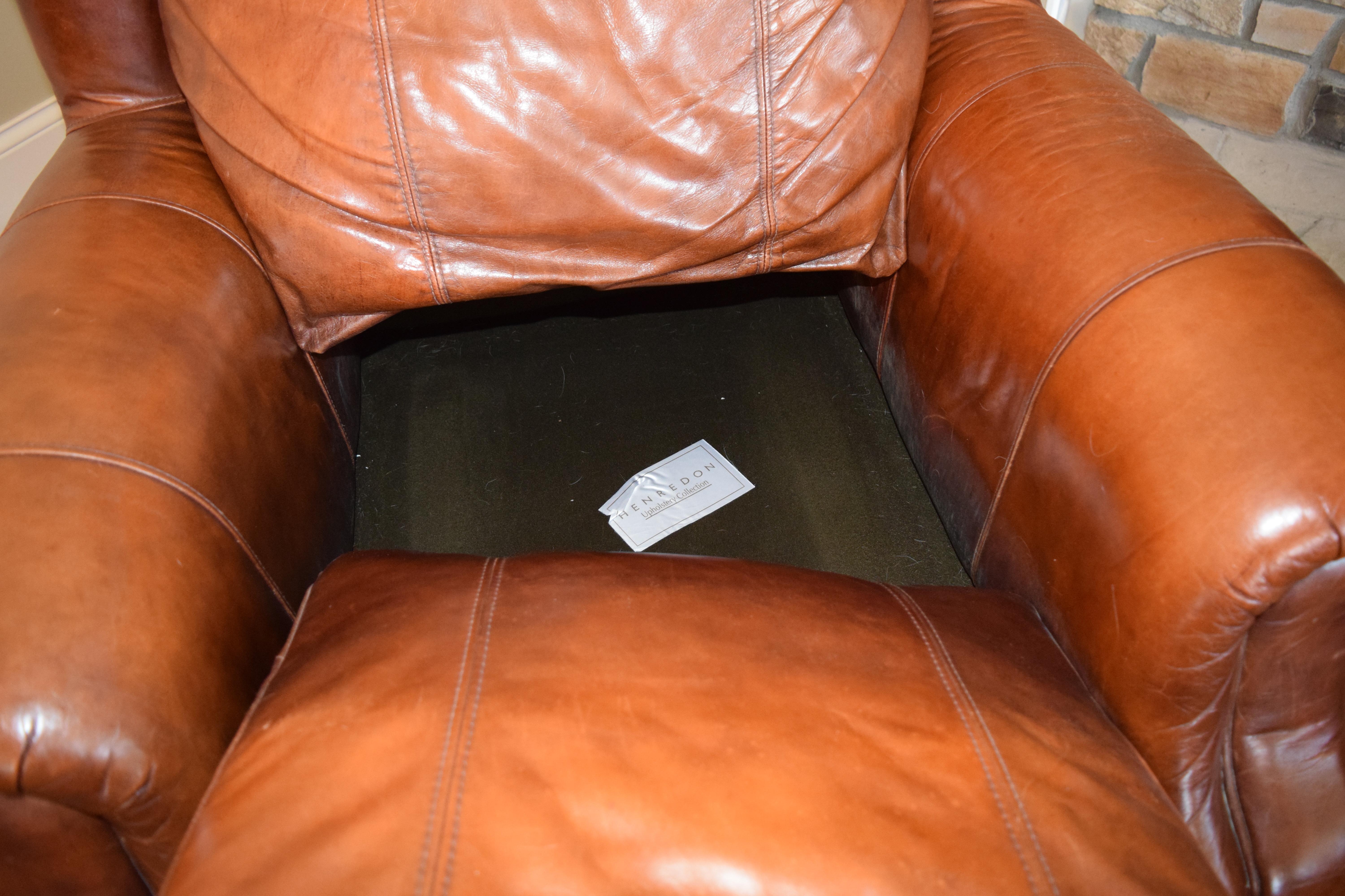 Henredon Leather Club Chair #1