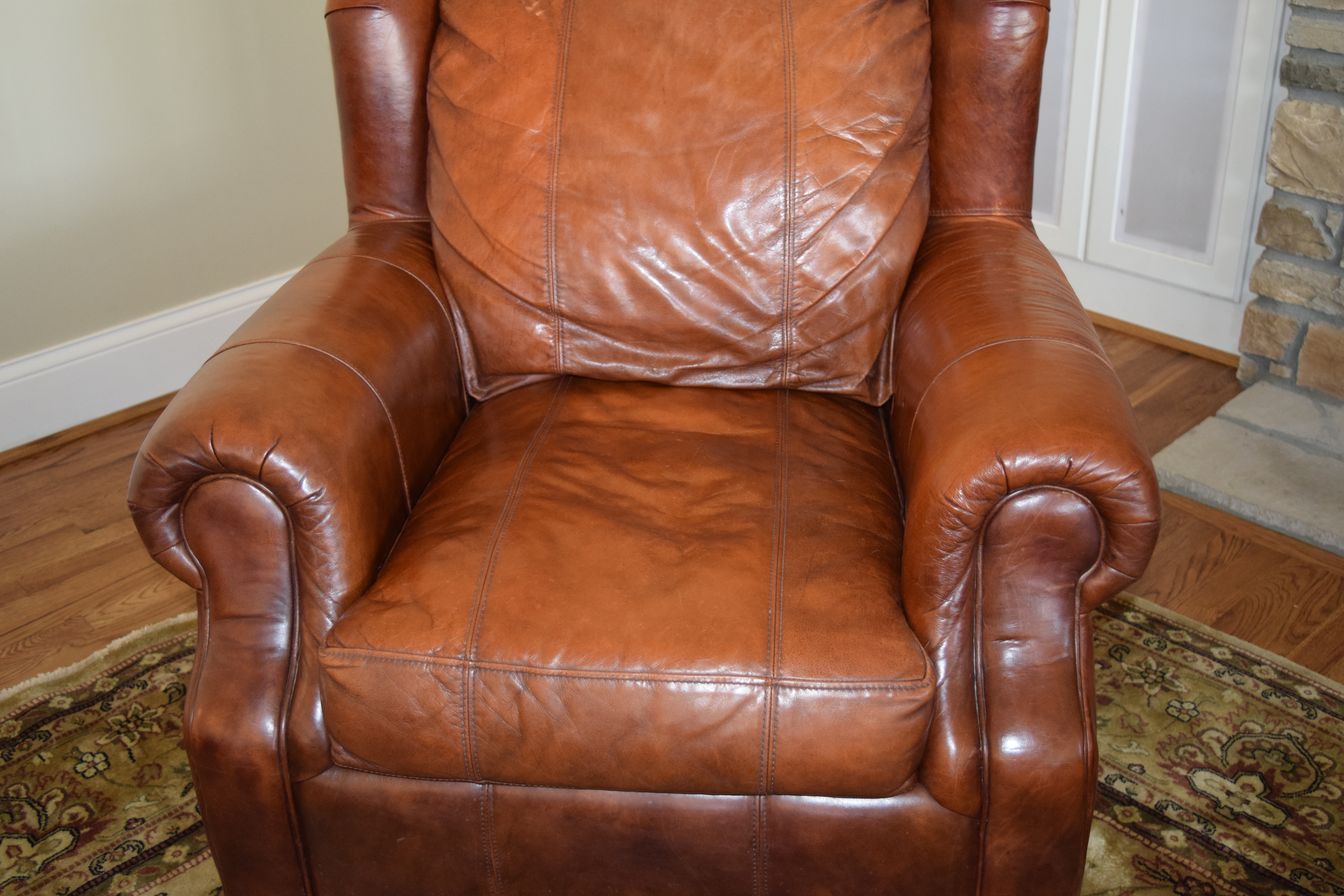 Henredon Leather Club Chair #1