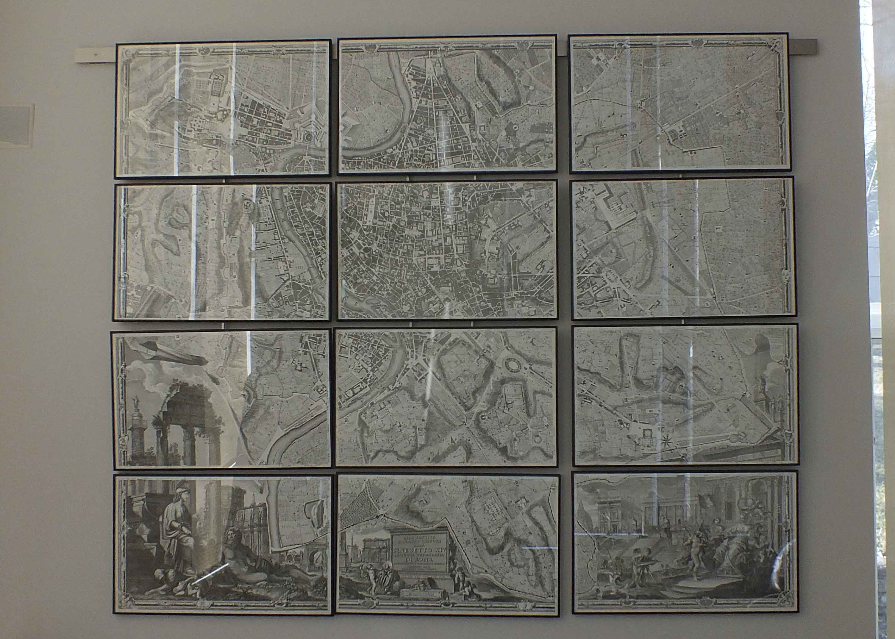 Twelve Sections of Giambattista Nolli Map of Rome