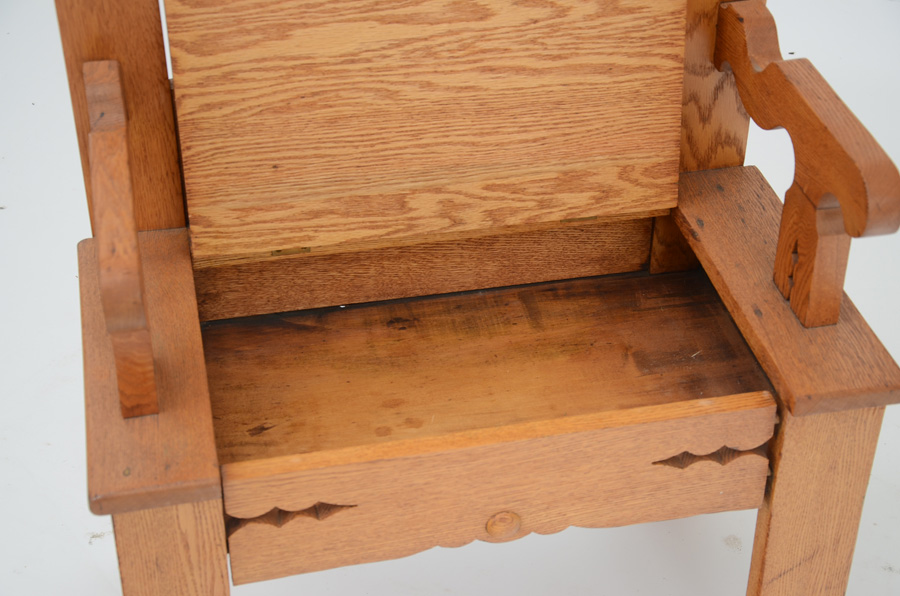 Late 19th Century Golden Oak Hall Tree Bench