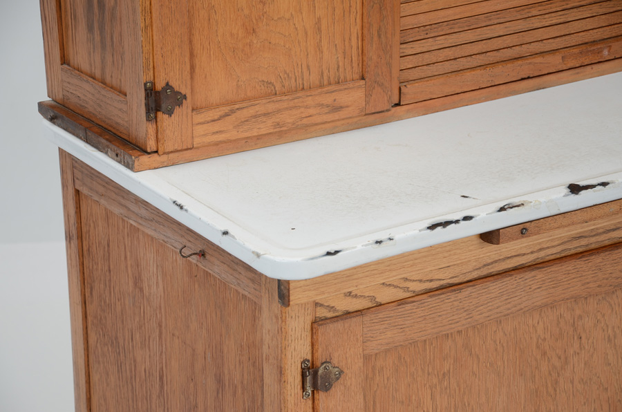 Oak Hutch with Enameled Top