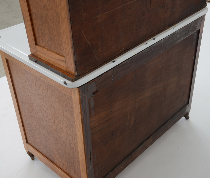 Oak Hutch with Enameled Top