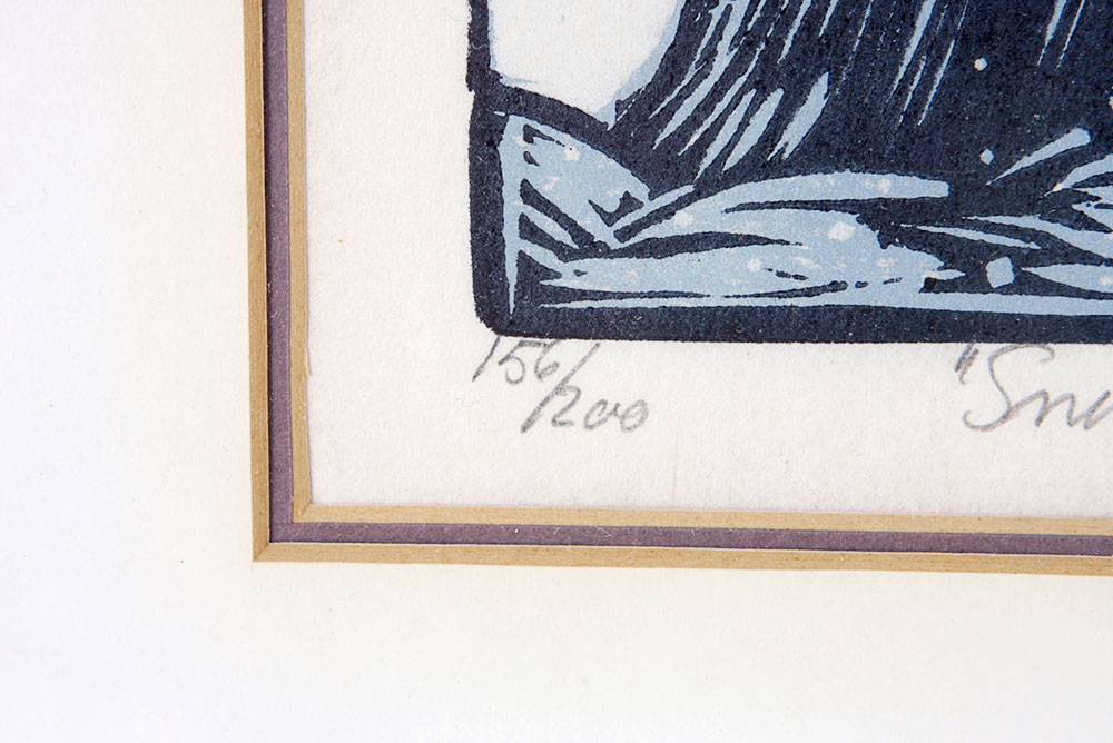 Signed and Numbered Hanne Greaver Woodblock Print