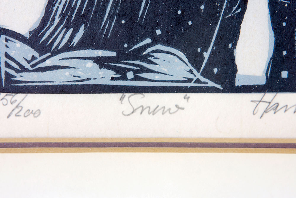 Signed and Numbered Hanne Greaver Woodblock Print