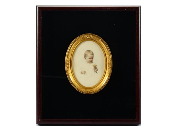 Vintage Hand Tinted Photograph of a Baby