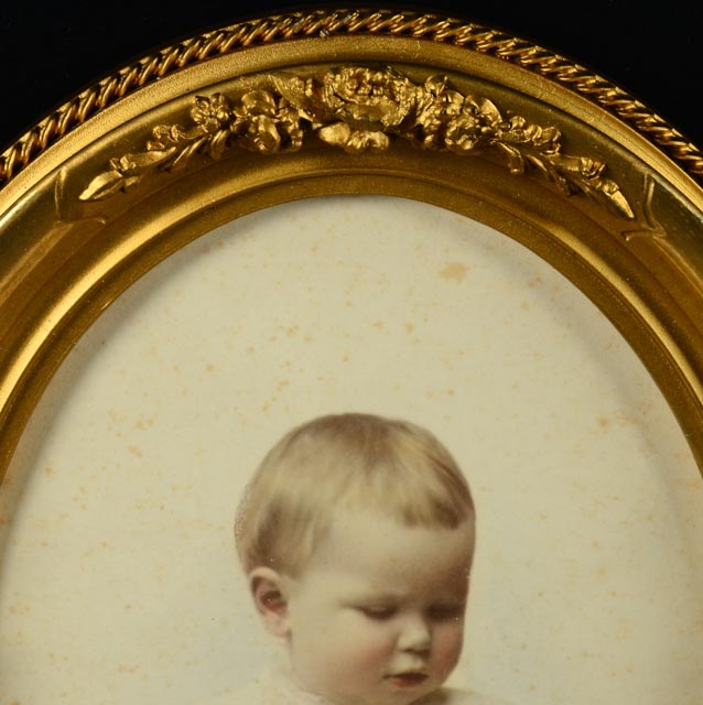 Vintage Hand Tinted Photograph of a Baby