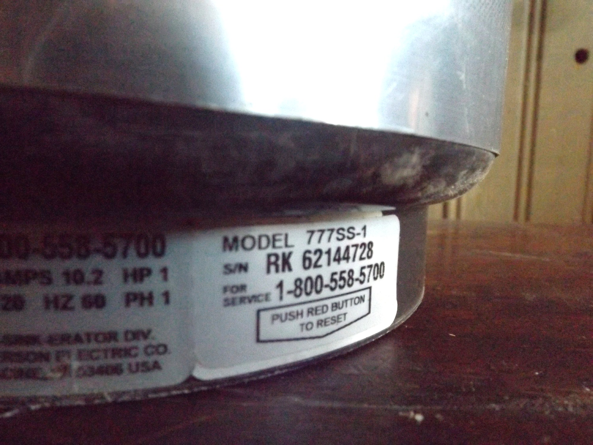 Insinkerator 1.0 HP Model 777SS Food Waste Disposer