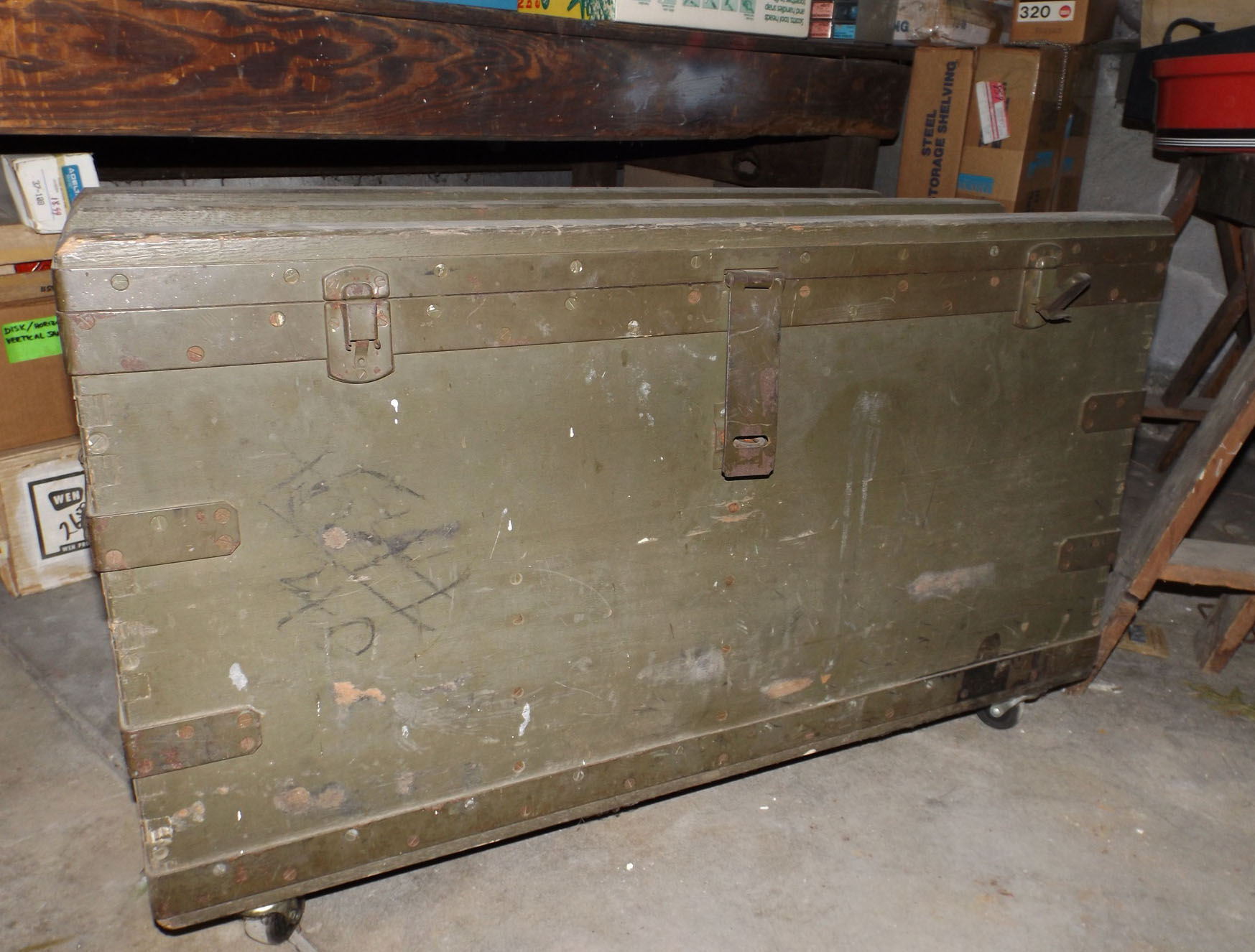 WWII  US Army Signal Corps Wooden Chest