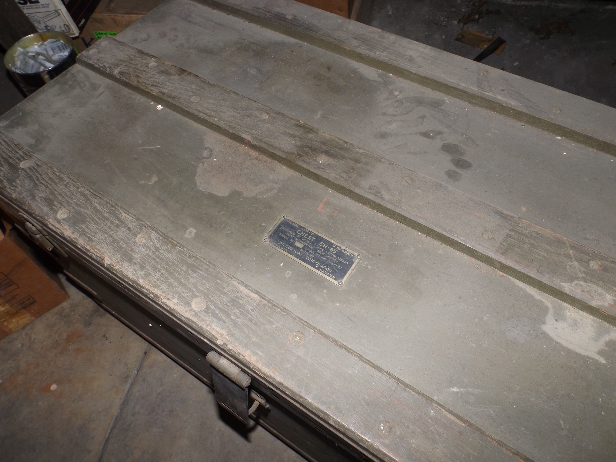 WWII  US Army Signal Corps Wooden Chest