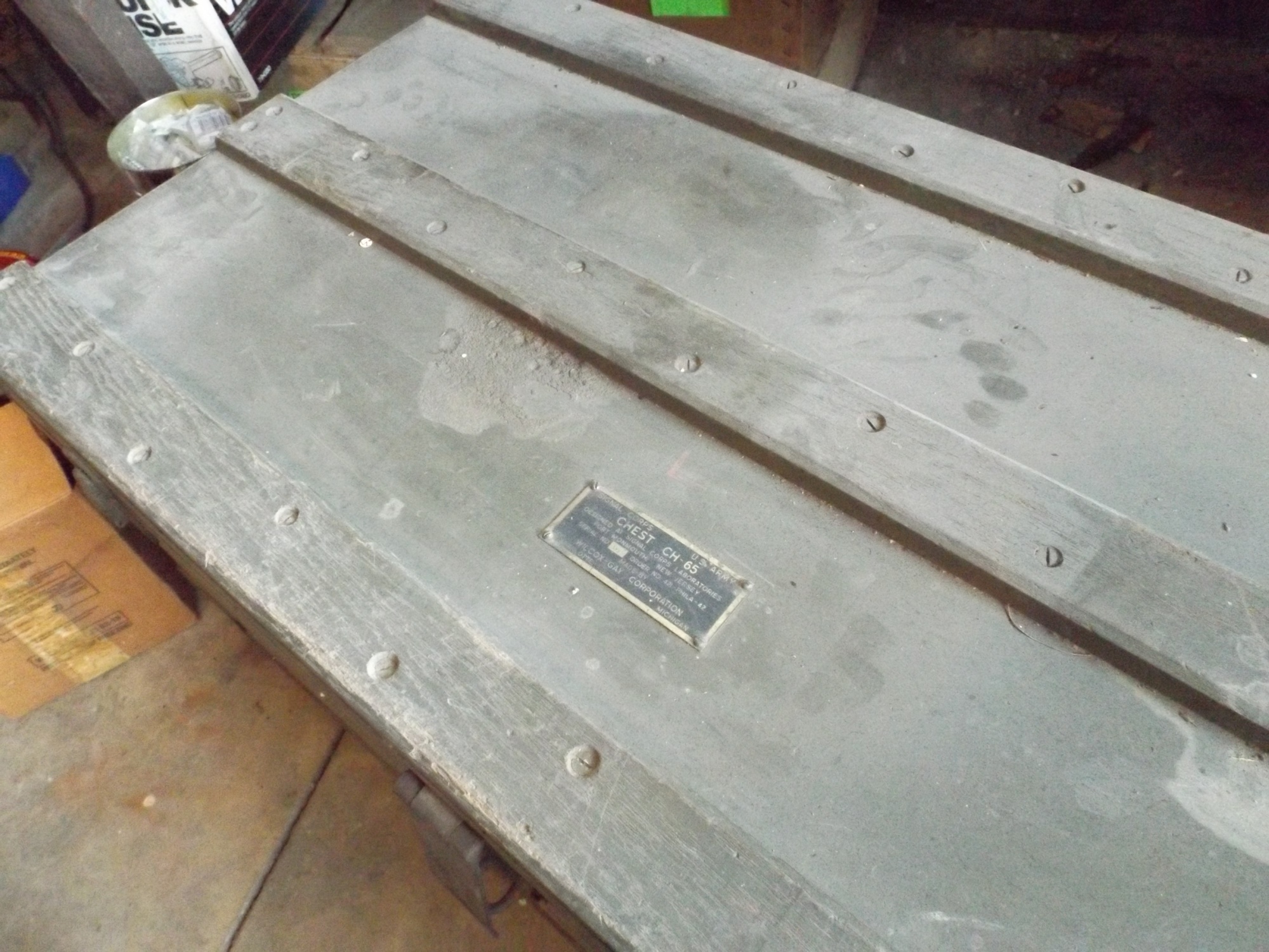 WWII  US Army Signal Corps Wooden Chest