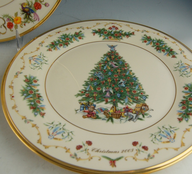 Nine Lenox L/E "Christmas Trees Around the World" Plates