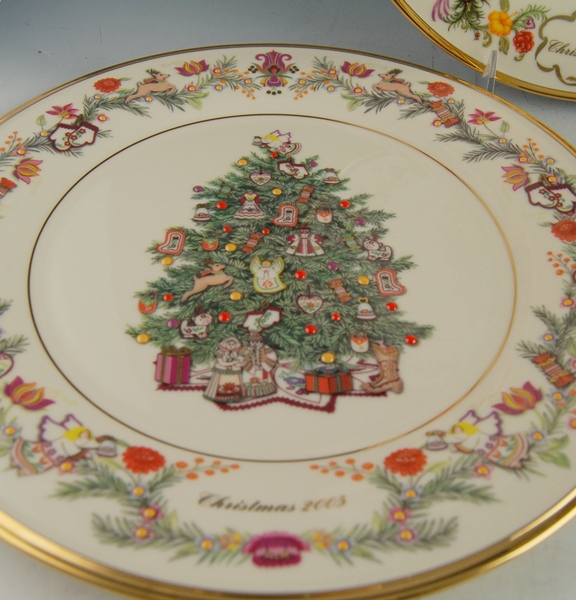 Nine Lenox L/E "Christmas Trees Around the World" Plates