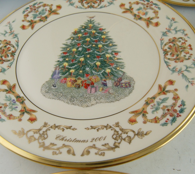 Nine Lenox L/E "Christmas Trees Around the World" Plates