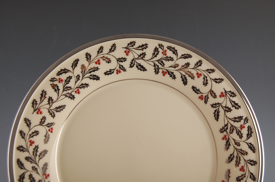 Lenox "Solitaire Christmas" Luncheon Plates Set of Twelve