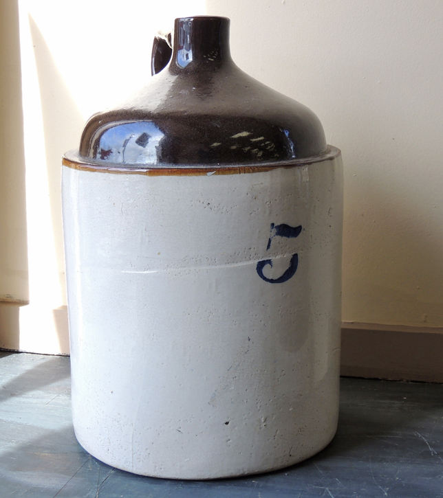 Vintage Five Gallon Stoneware Crock Jug