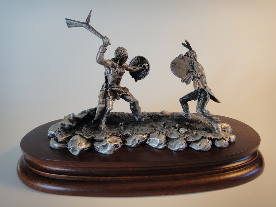 Don Polland's "Death Battle" Pewter Sculpture by Chilmark