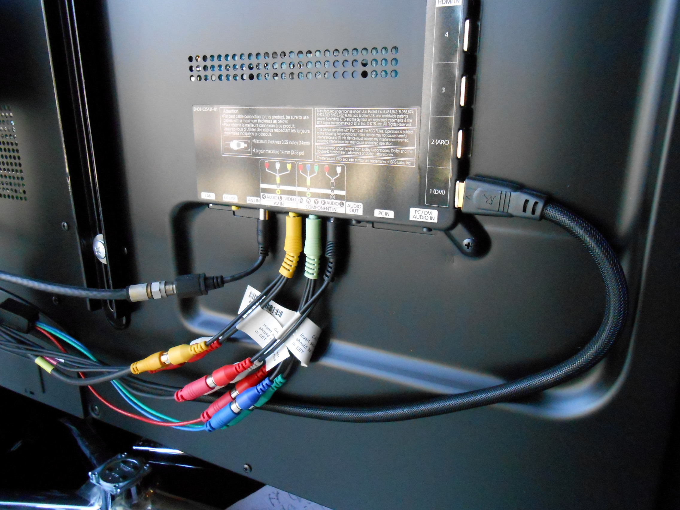 Samsung 3D LED HDTV, Blue Ray Disc Player, Glass Stand and More