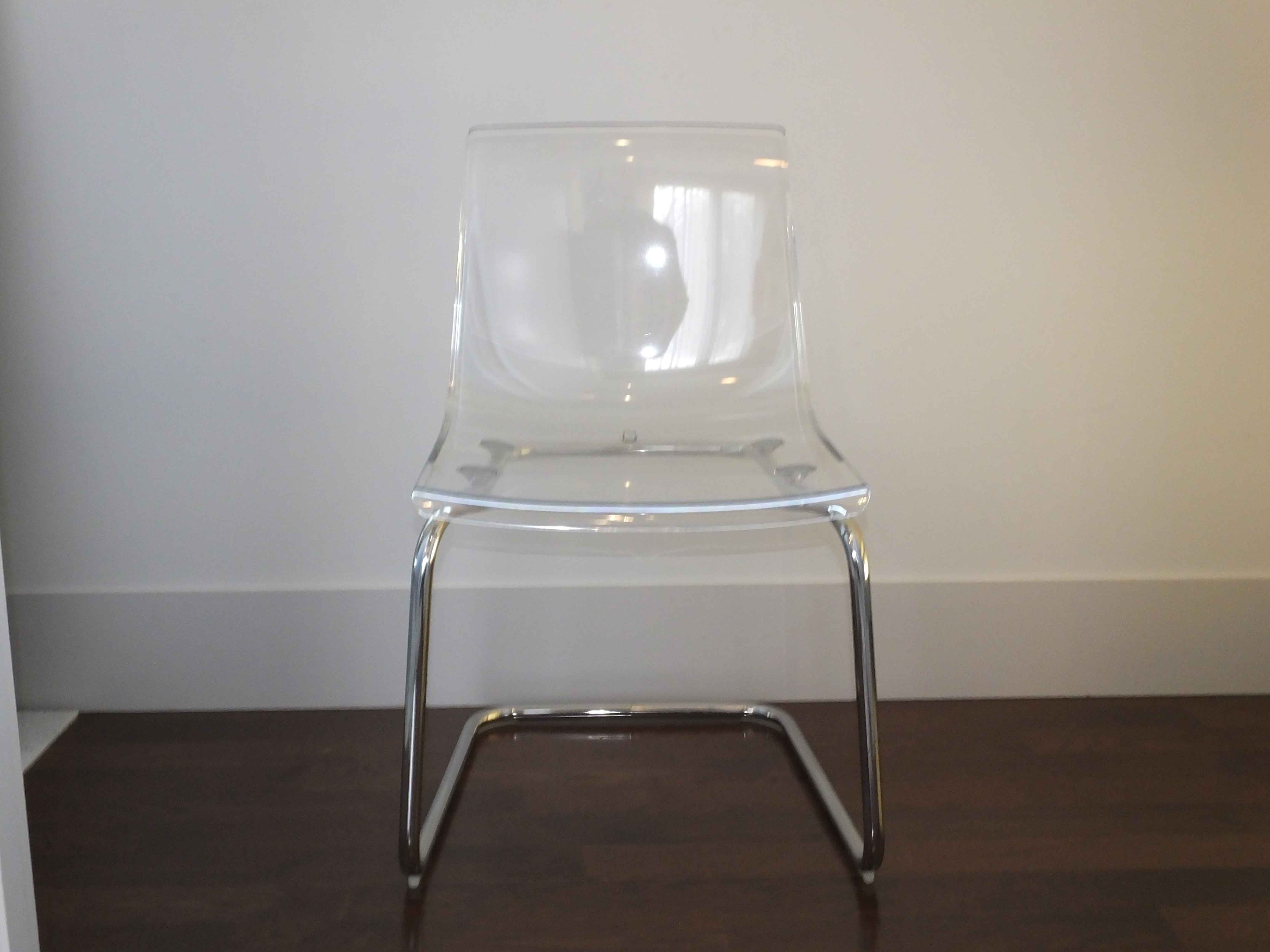 Ikea Clear Acrylic "Tobias" Chair by Carl Ojerstram