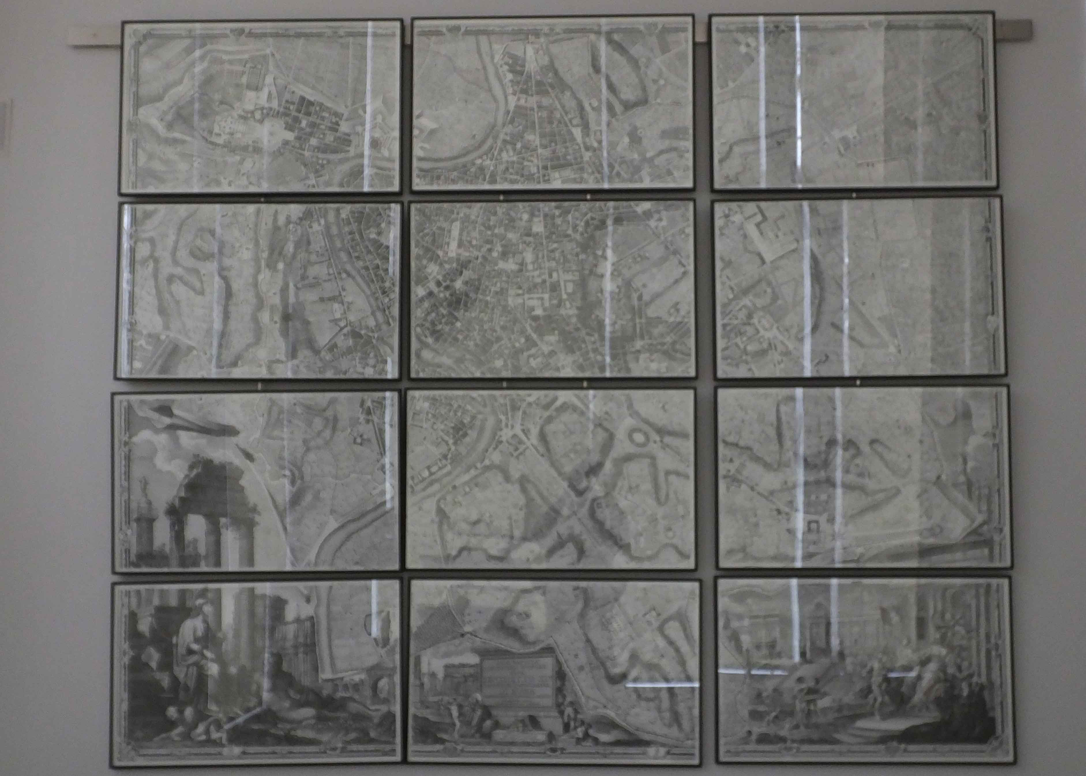 Twelve Sections of Giambattista Nolli Map of Rome