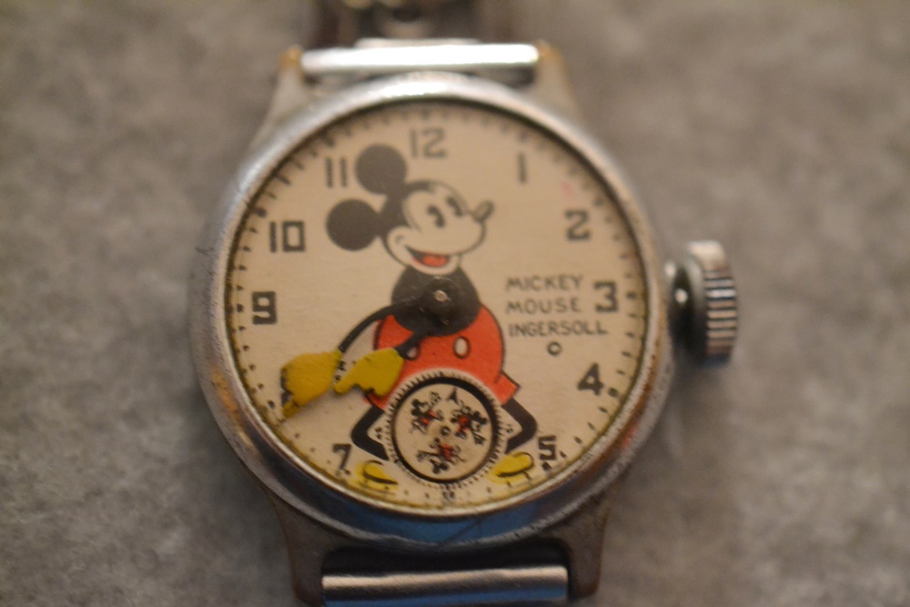 Vintage 1934 Ingersoll Pie Eyed Mickey Mouse Wrist Watch