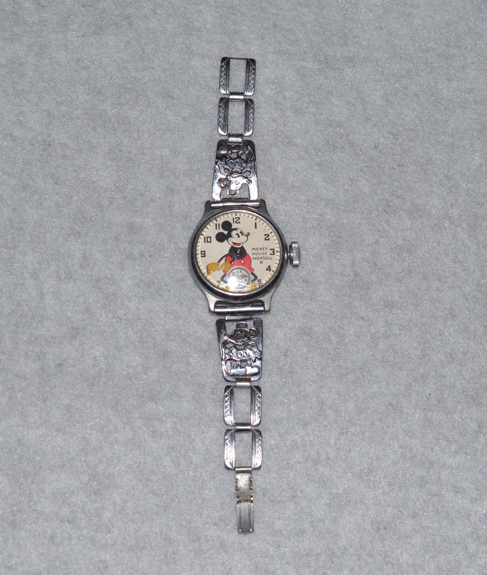 Vintage 1934 Ingersoll Pie Eyed Mickey Mouse Wrist Watch