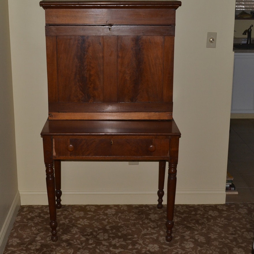 Mid 1800s Walnut & Oak Plantation Desk