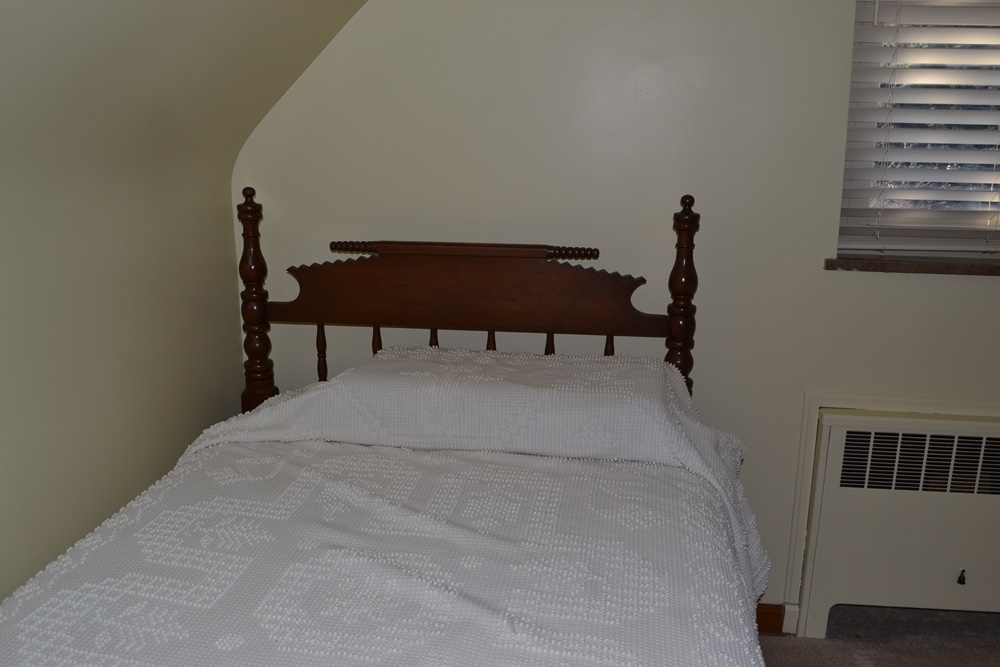 Circa 1880s Walnut Jenny Lind Twin Size Spool Bed  W/ Mattress #1