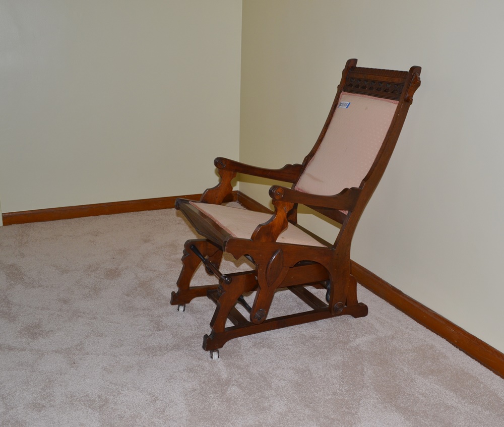 Late Victorian Era Eastlake Style Glider Rocking Chair