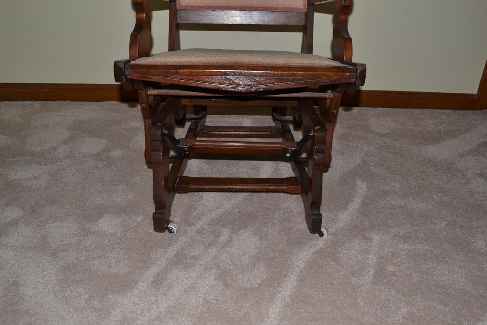 Late Victorian Era Eastlake Style Glider Rocking Chair