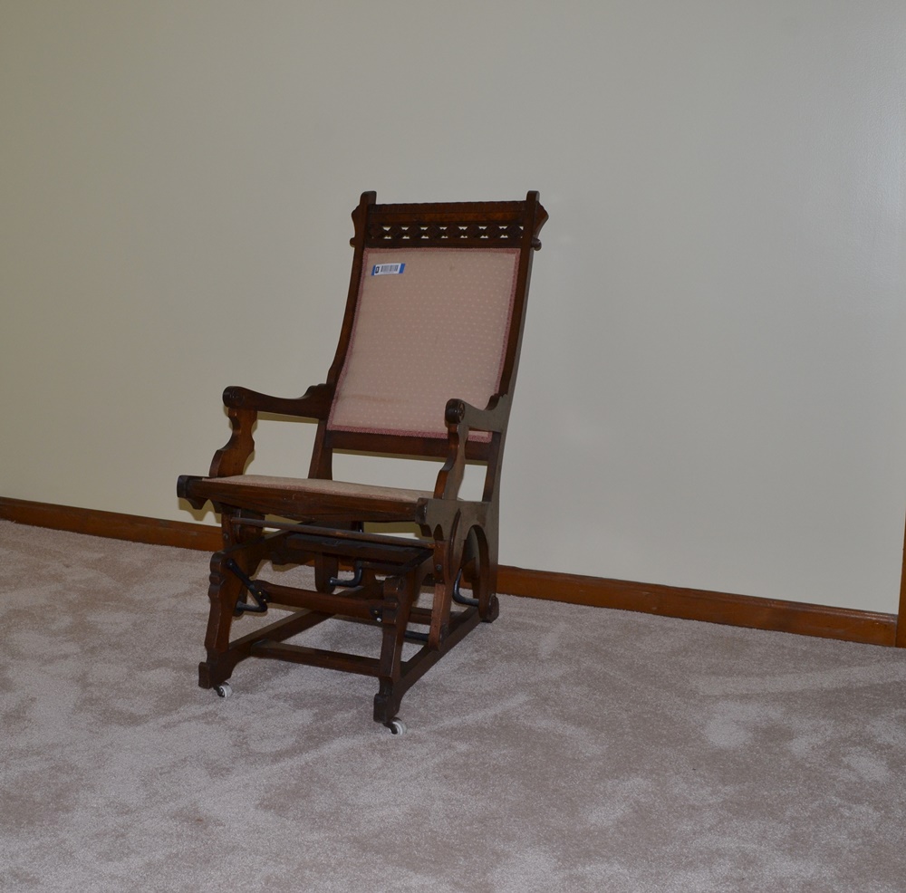 Late Victorian Era Eastlake Style Glider Rocking Chair