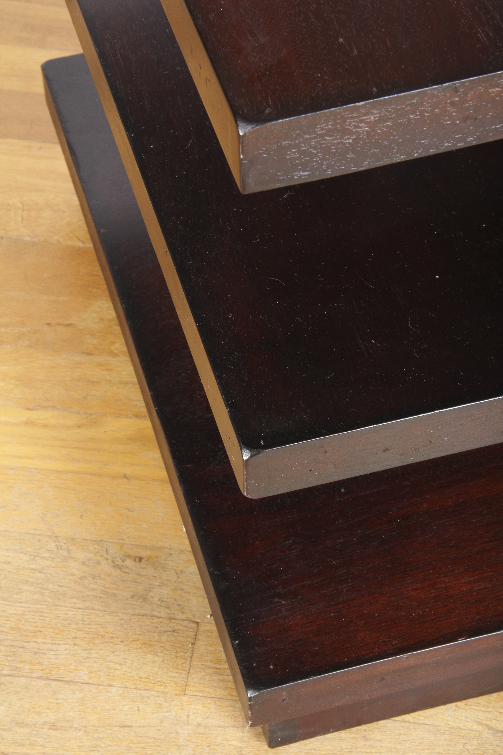 Modern Three Tiered Espresso Side Table