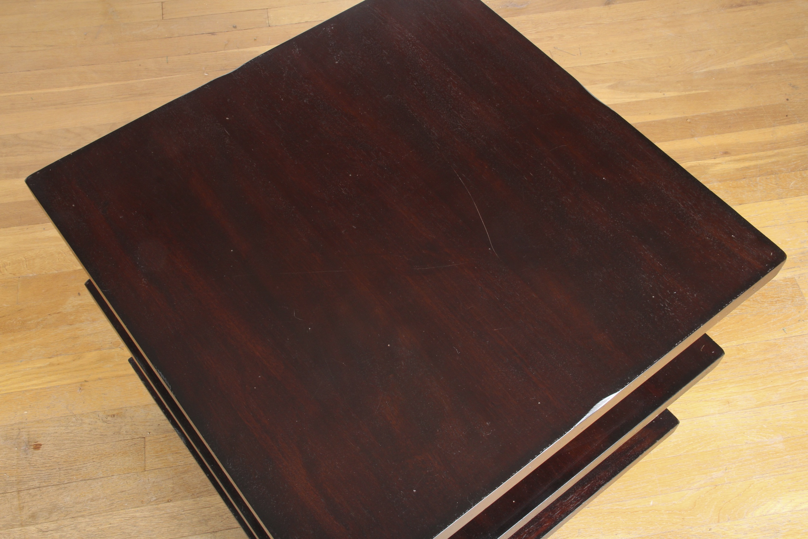 Modern Three Tiered Espresso Side Table