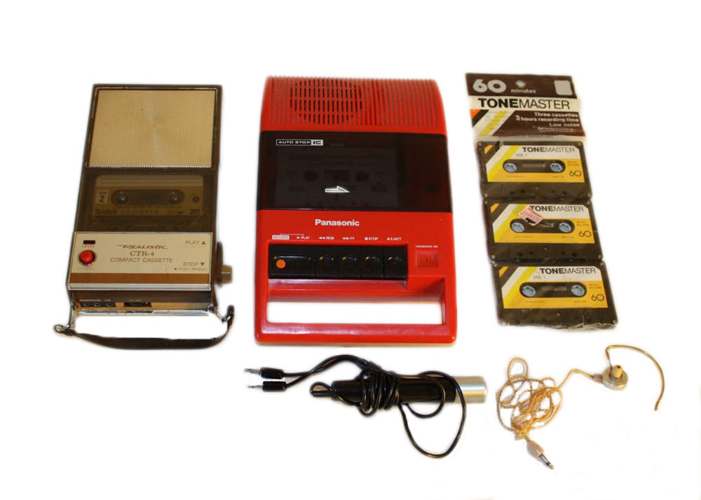 Pair of Vintage Cassette Players/Recorders with Accessories