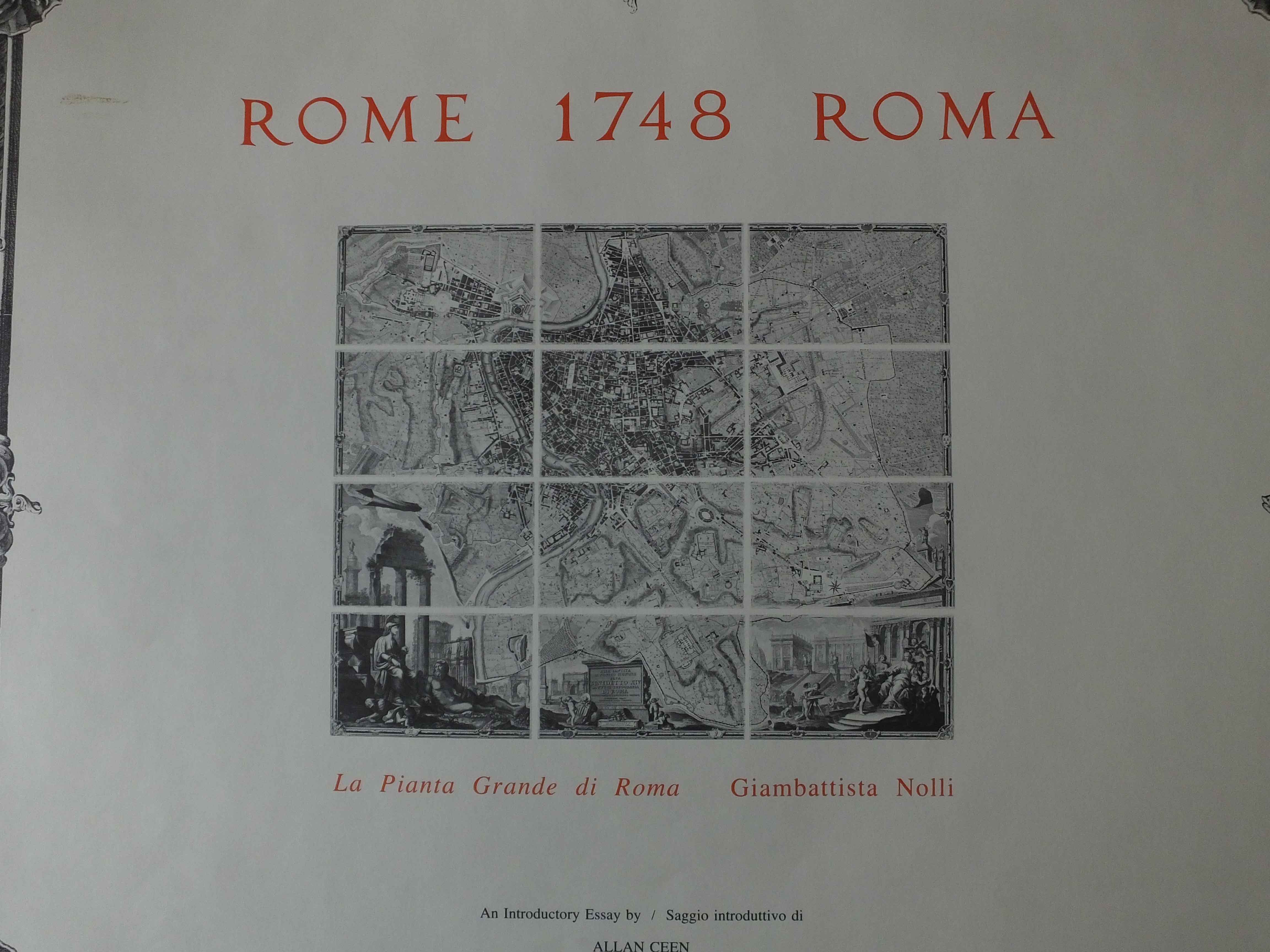 Twelve Sections of Giambattista Nolli Map of Rome