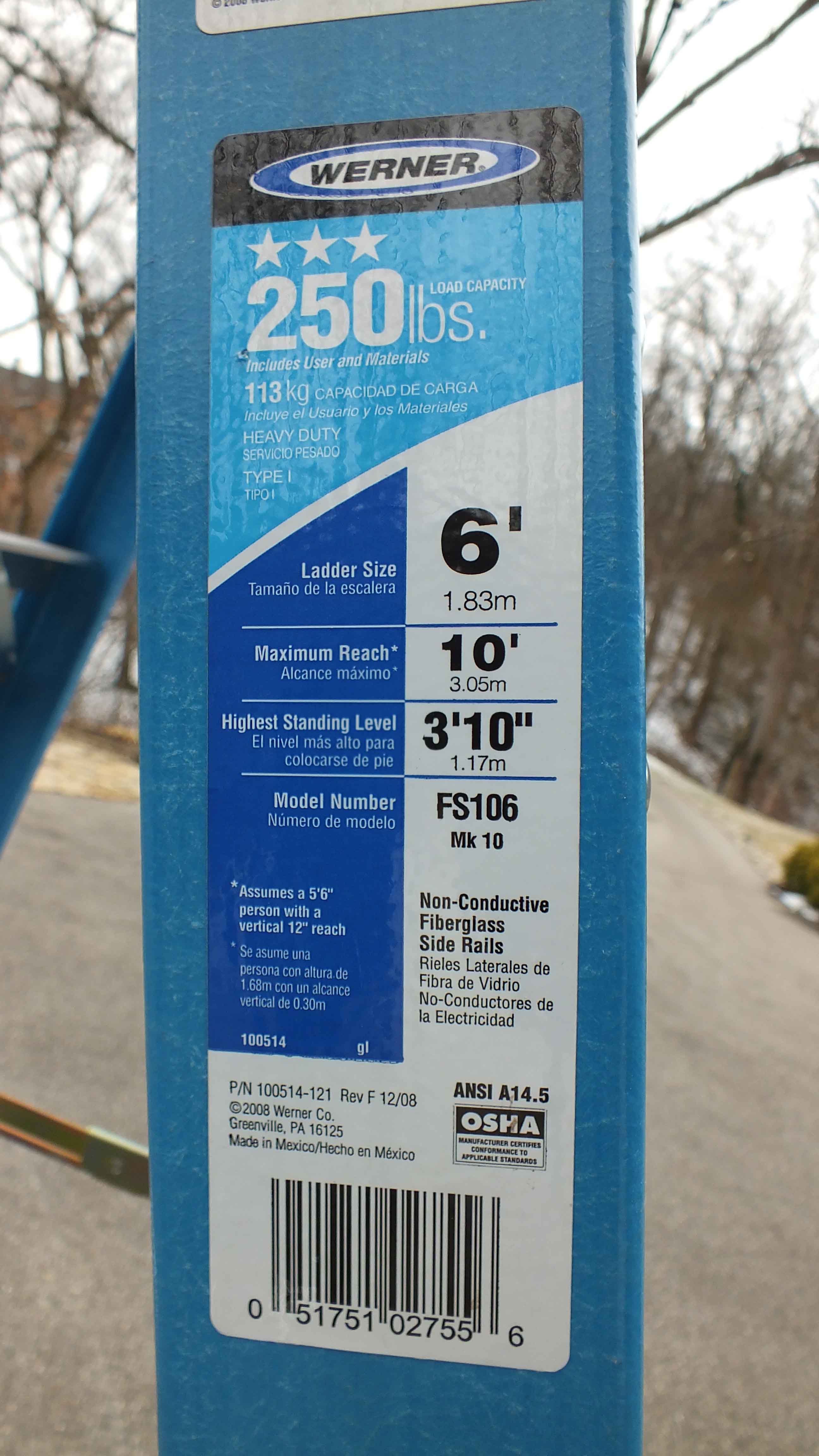 Werner Six Foot Step Ladder