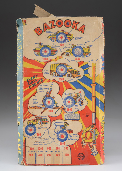 1958 "Bazooka" Bagatelle Pinball Game