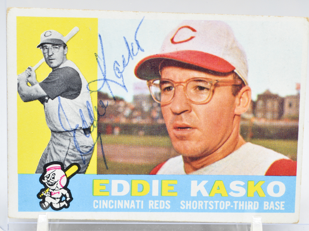 Cincinnati Reds Signed Cards With Frazier Certified Autogarphed