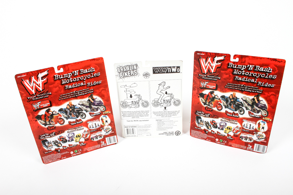 Set of Collectible Wrestler Biker Figures