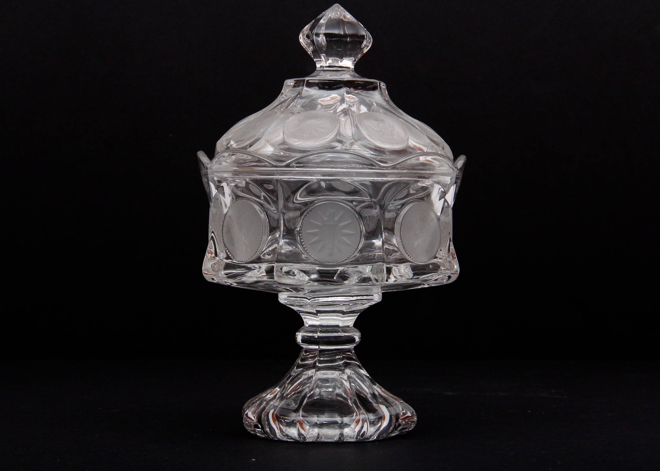 Fostoria Covered Pedestal Candy Dish
