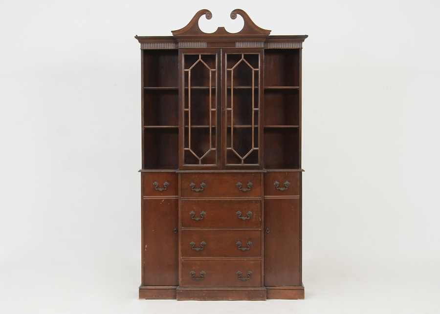Mahogany Breakfront China Cabinet
