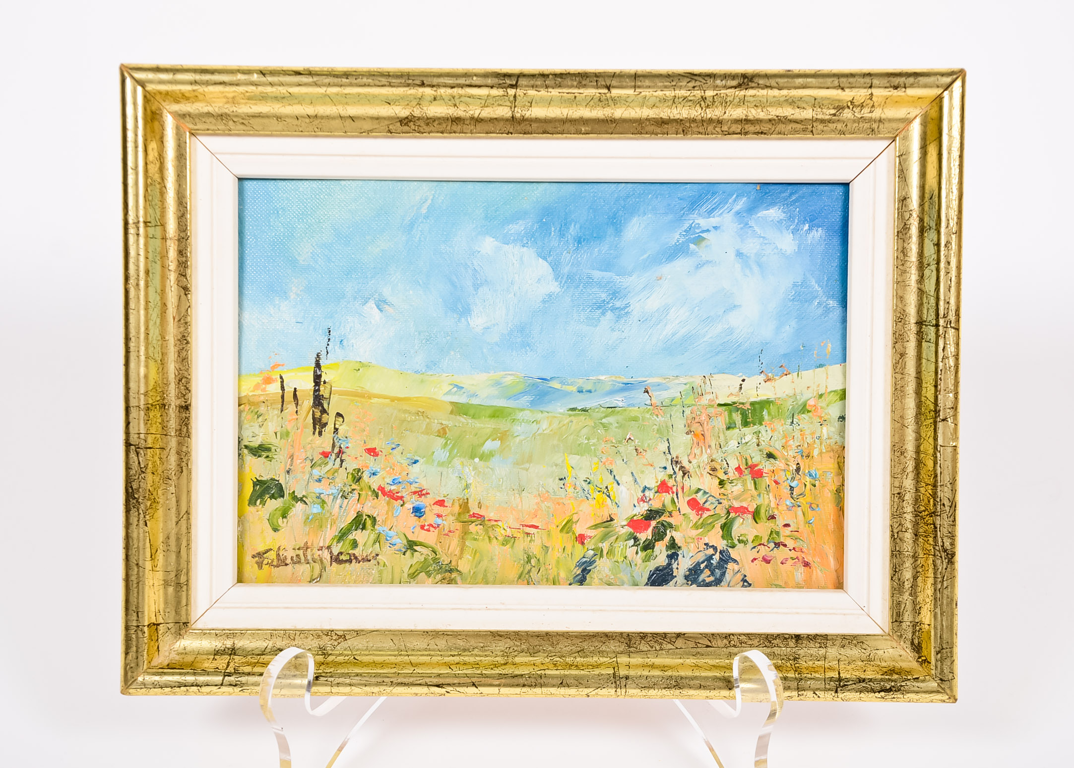 Small Portugese Oil Painting of Landscape