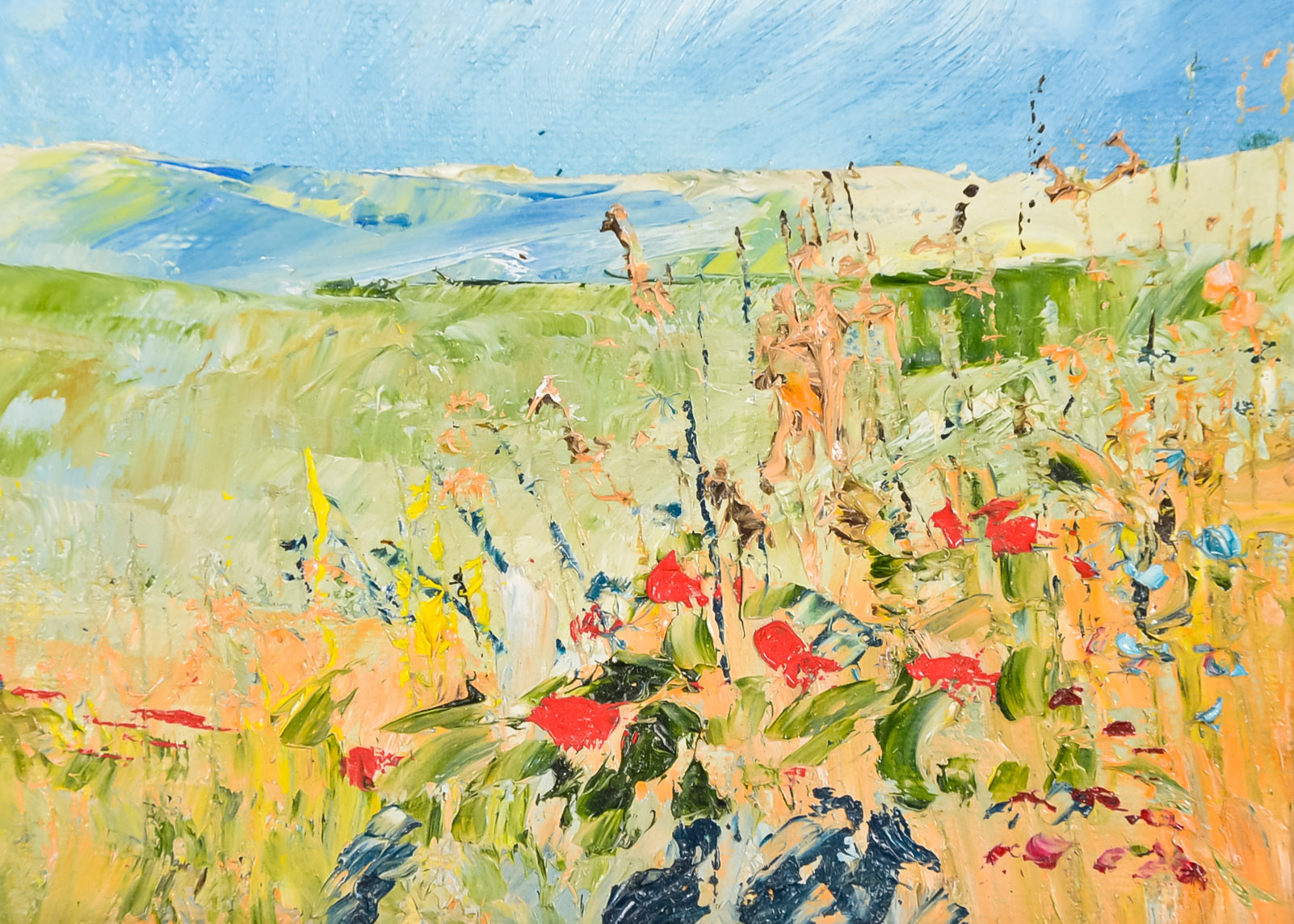 Small Portugese Oil Painting of Landscape