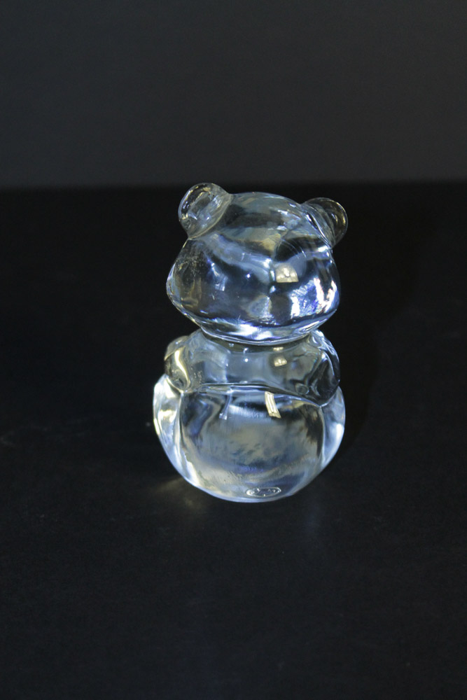 Trio of Clear Glass Animal Figurines