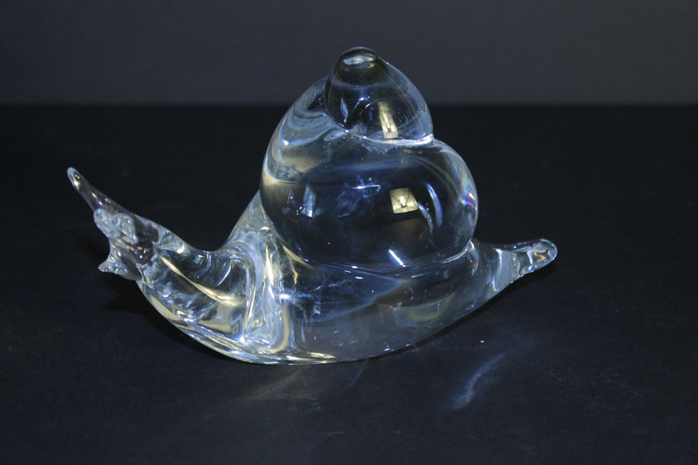 Trio of Clear Glass Animal Figurines