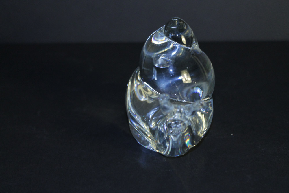 Trio of Clear Glass Animal Figurines
