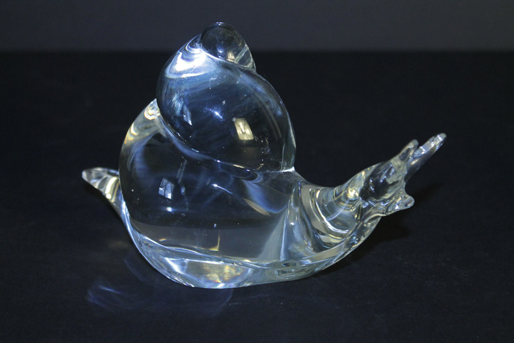 Trio of Clear Glass Animal Figurines